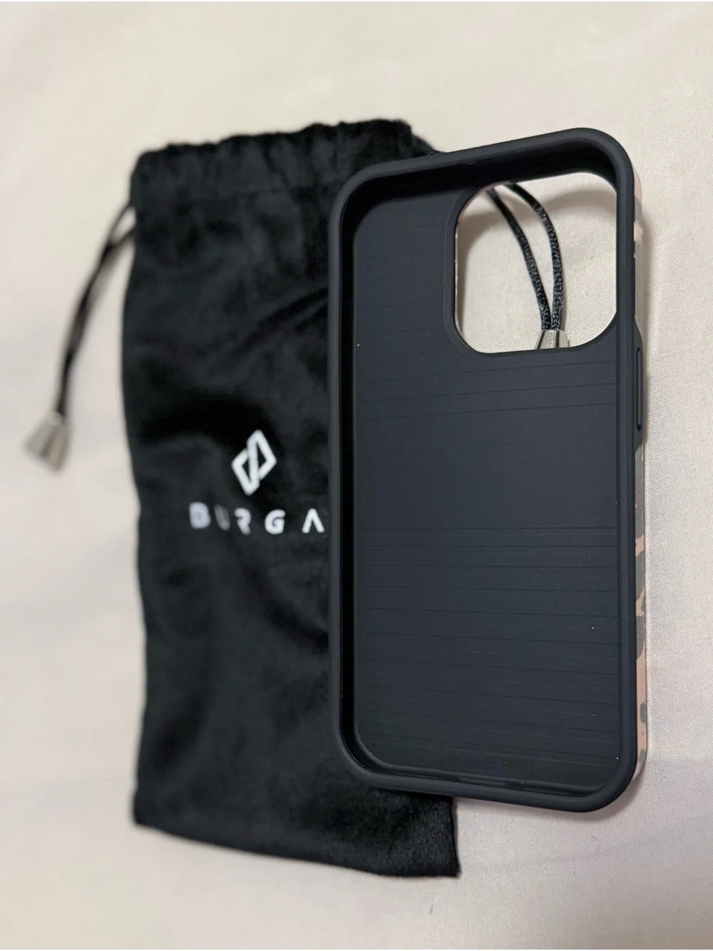 BURGA Tortoiseshell Phone Case with Black Pouch